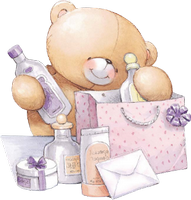 a teddy bringing medicines